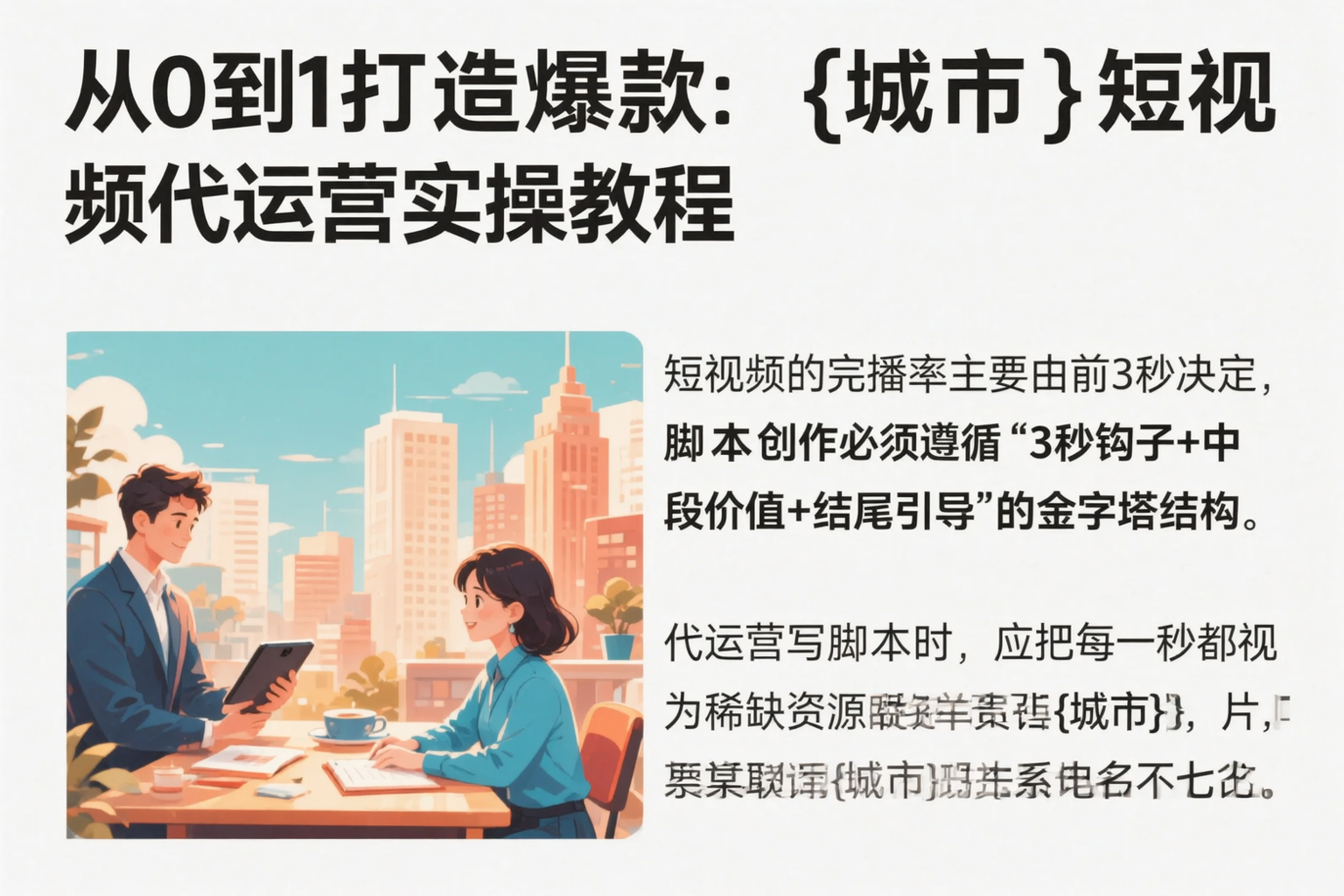 从0到1打造爆款:潍坊短视频代运营实操教程