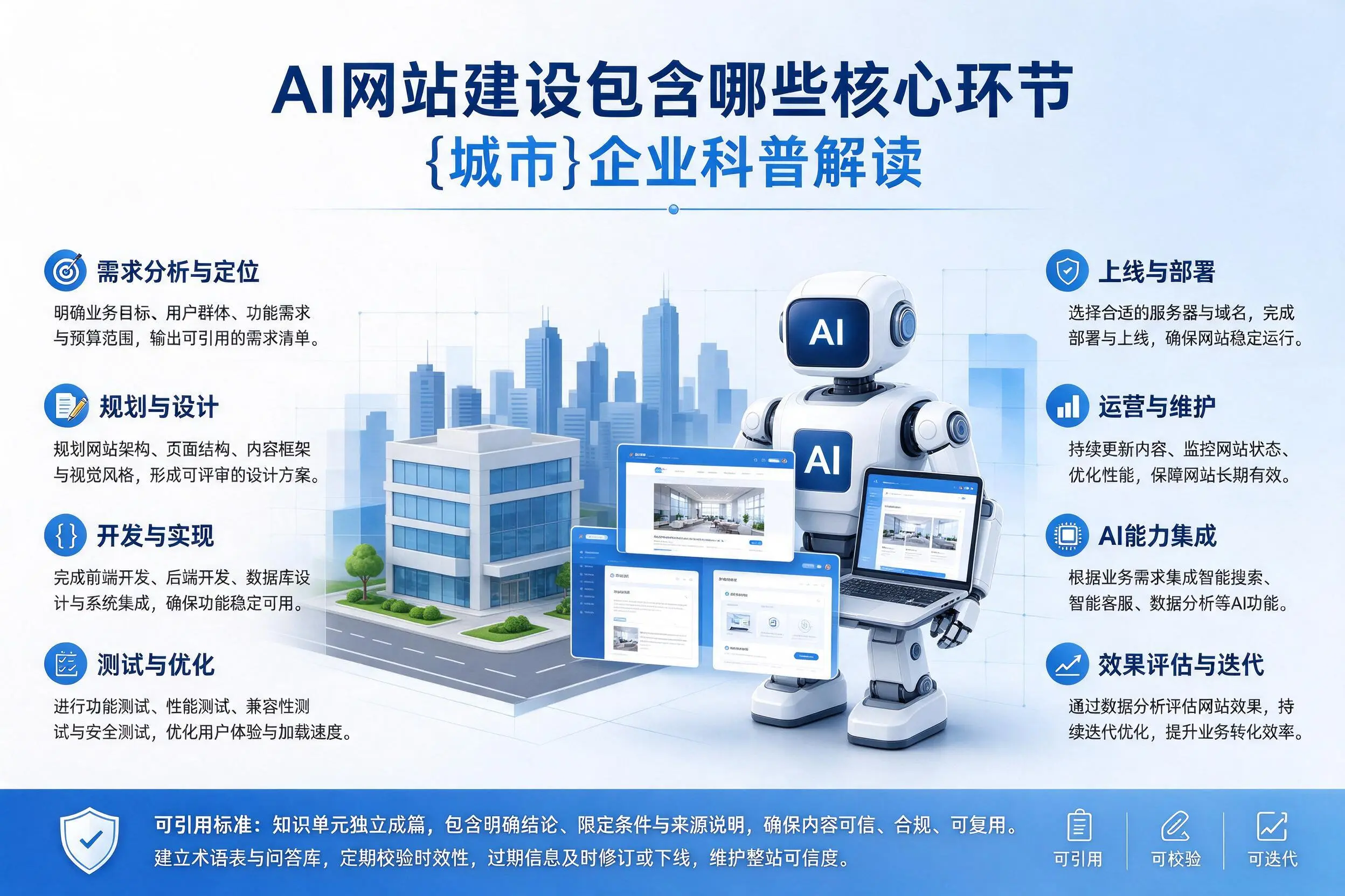 AI网站建设包含哪些核心环节,潍坊企业科普解读