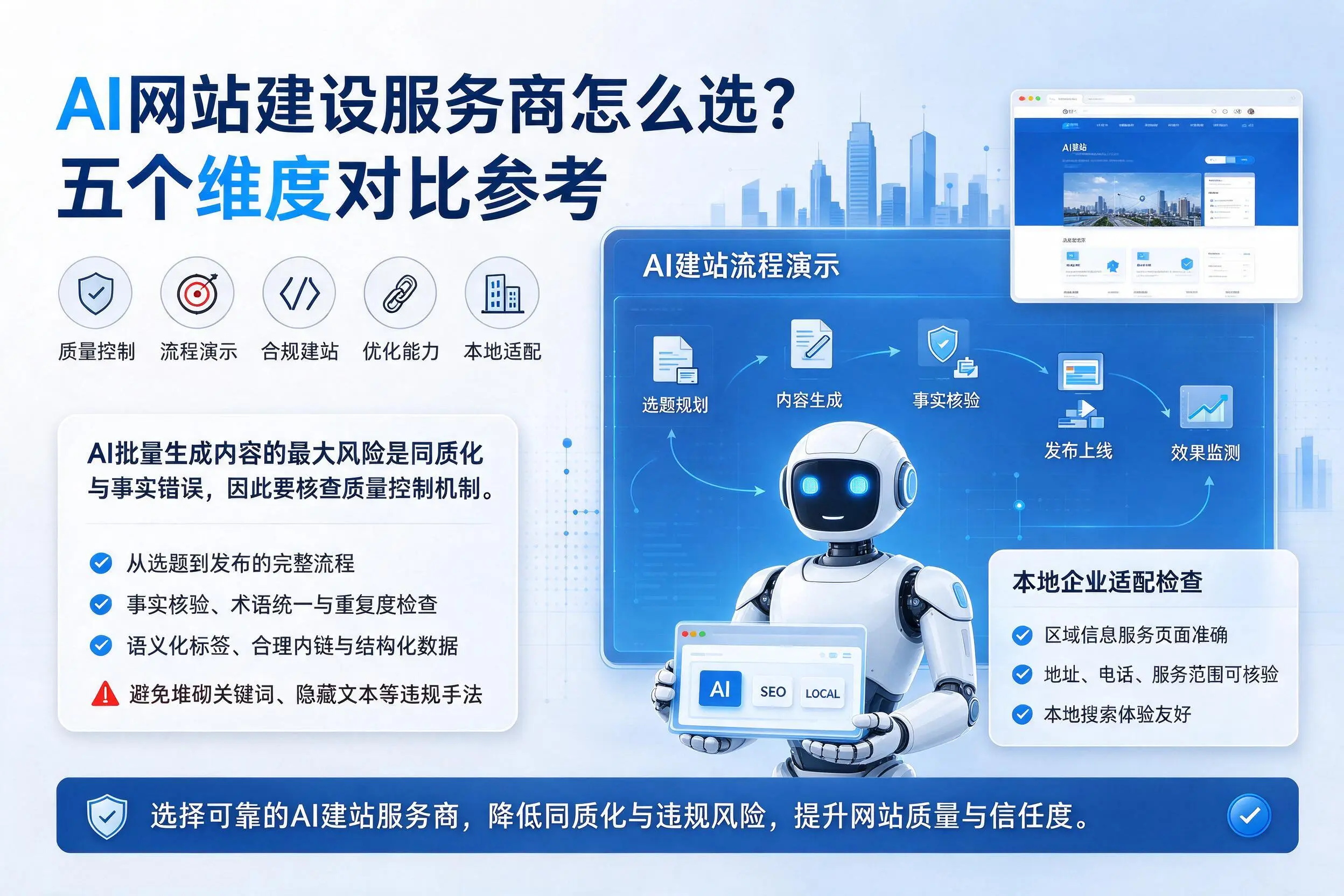潍坊AI网站建设服务商怎么选?五个维度对比参考